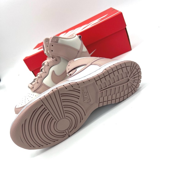 Nike Dunk High ‘Phantom Pink Oxford/White ‘ Woman’s Size 9 - Picture 5 of 8